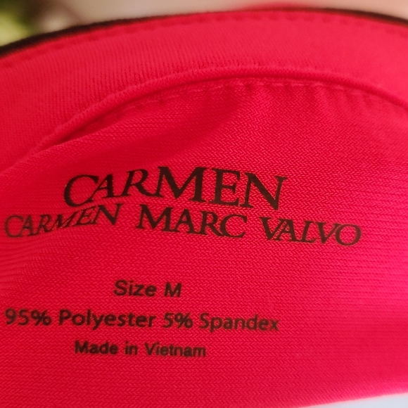 Carmen Marc Valvo Dress Tank Red and Black NWT - Picture 6 of 9